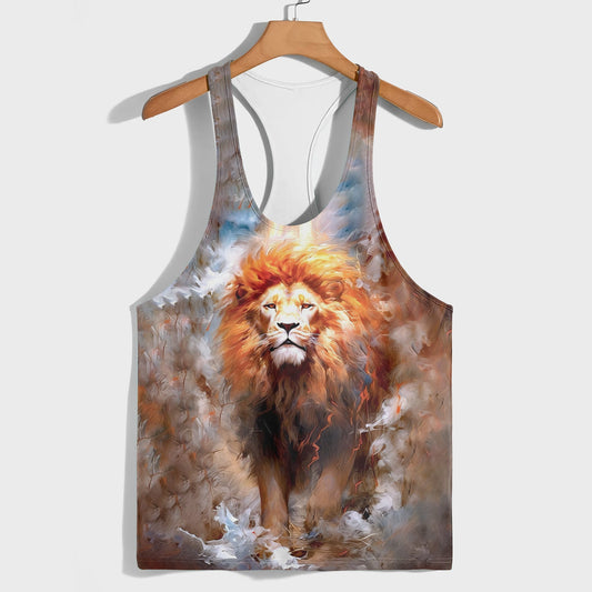 Lion 3D Racerback Tank Top- AA05214