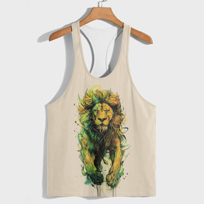 Lion 3D Racerback Tank Top- AA05223