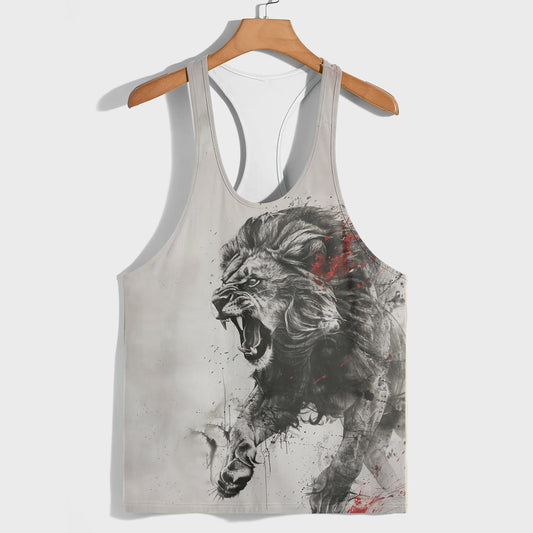 Lion 3D Racerback Tank Top- AA05227