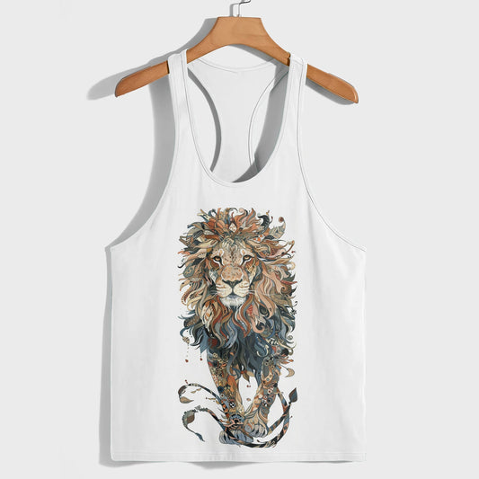 Lion 3D Racerback Tank Top- AA05234