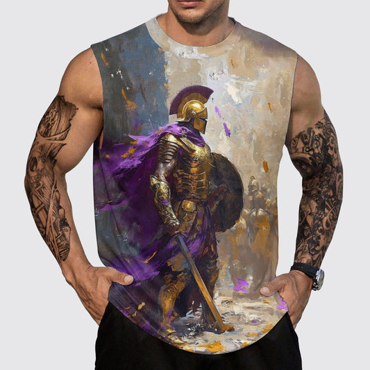 Warrior Spirit 3D Round Neck Tank Top- AA05434