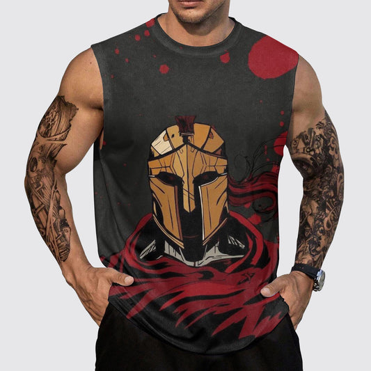 Warrior Spirit 3D Round Neck Tank Top- AA05437