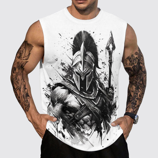 Warrior Spirit 3D Round Neck Tank Top- AA05438