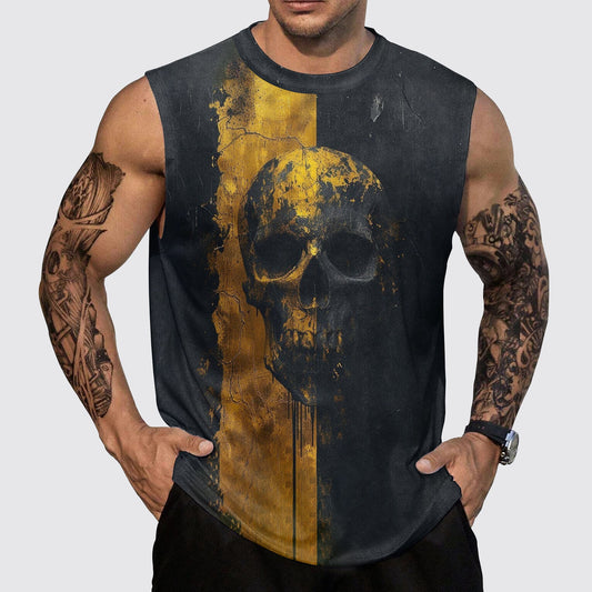 Skull 3D Round Neck Tank Top- AA05473