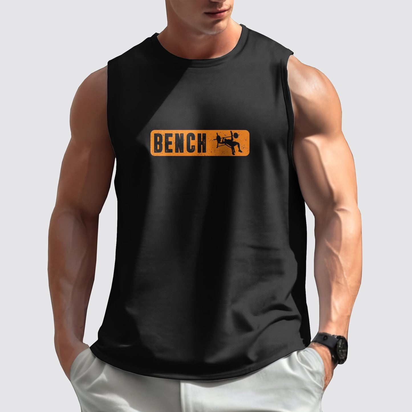 Gym-Ready Round Neck Tank Top- AA05730