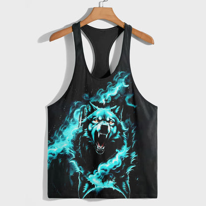 Savage Wolf Racerback Tank Top- AA05781