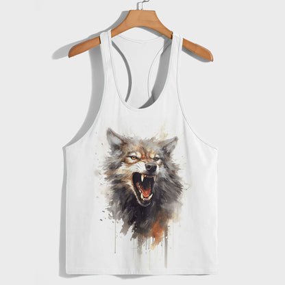 Savage Wolf Racerback Tank Top- AA05783