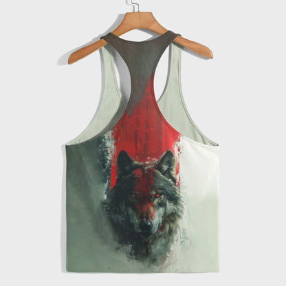 Savage Wolf Racerback Tank Top- AA05786