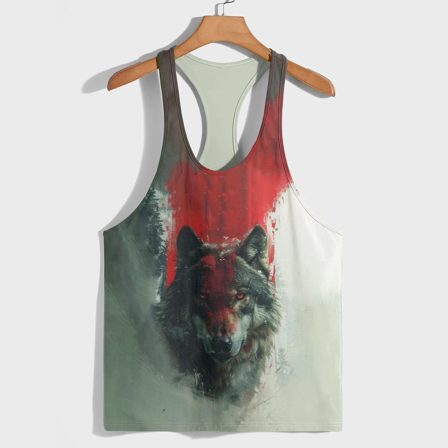 Savage Wolf Racerback Tank Top- AA05786