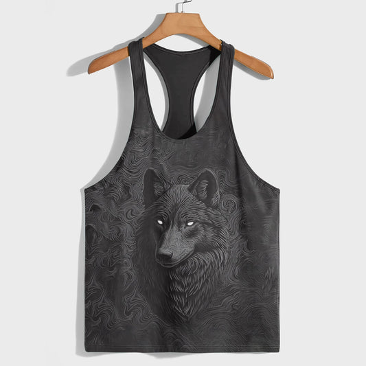 Savage Wolf Racerback Tank Top- AA05799