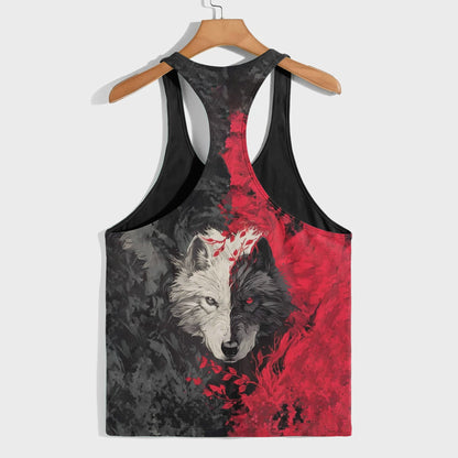 Savage Wolf Racerback Tank Top- AA05802