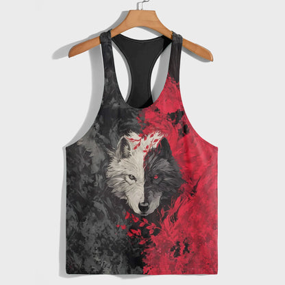 Savage Wolf Racerback Tank Top- AA05802