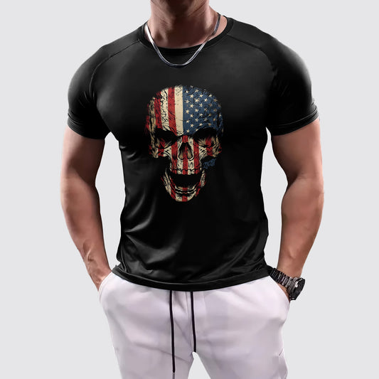 Skull 3D Tight-Fitting Tee- AA06027