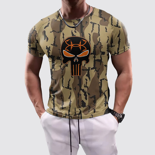 Skull 3D Tight-Fitting Tee- AA06040