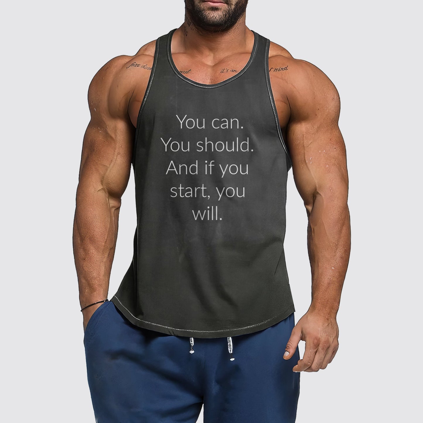 Ultimate Gym Tank Top for Men: Stay Cool and Comfy During Intense Workouts- AA06230