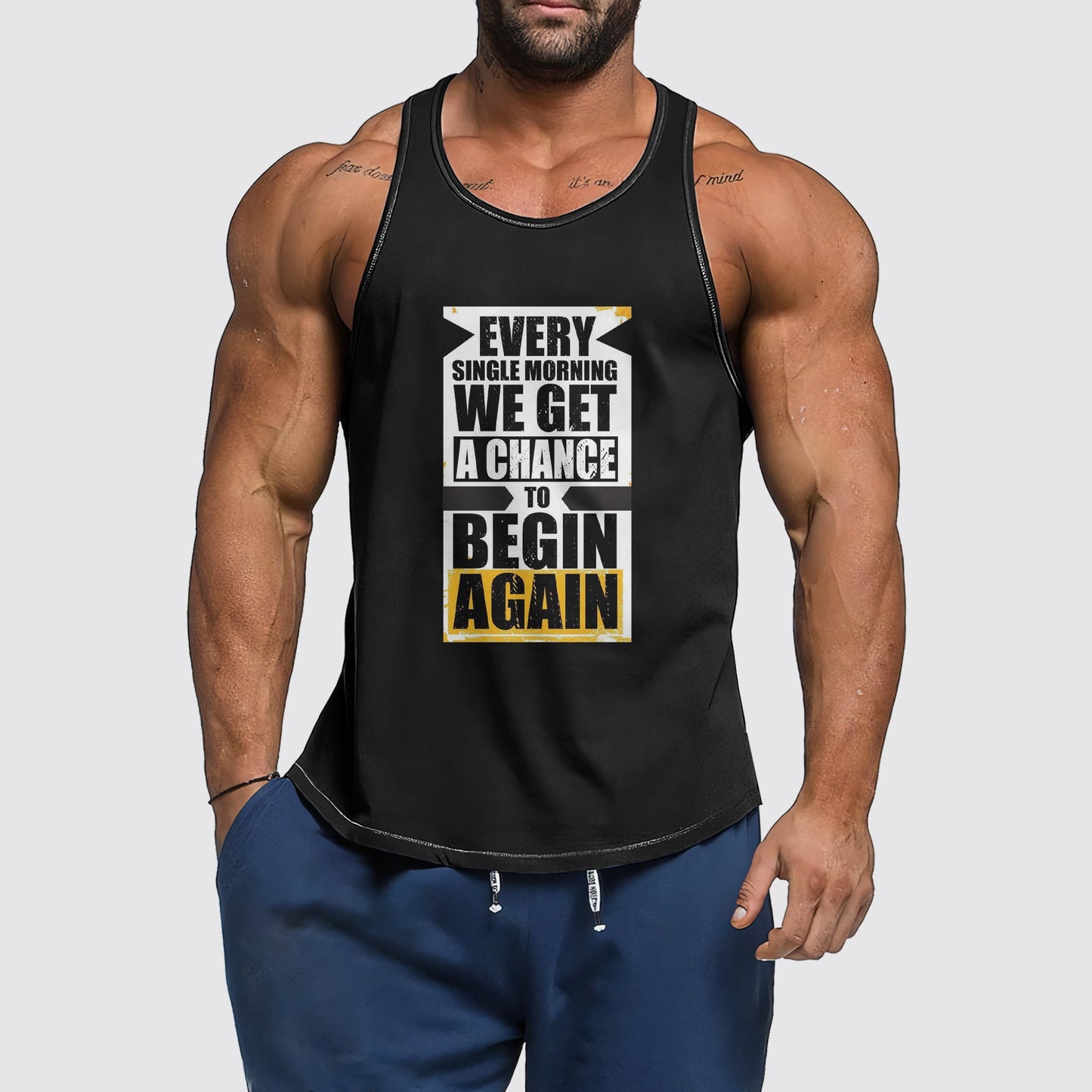Ultimate Gym Tank Top for Men: Stay Cool and Comfy During Intense Workouts- AA06249