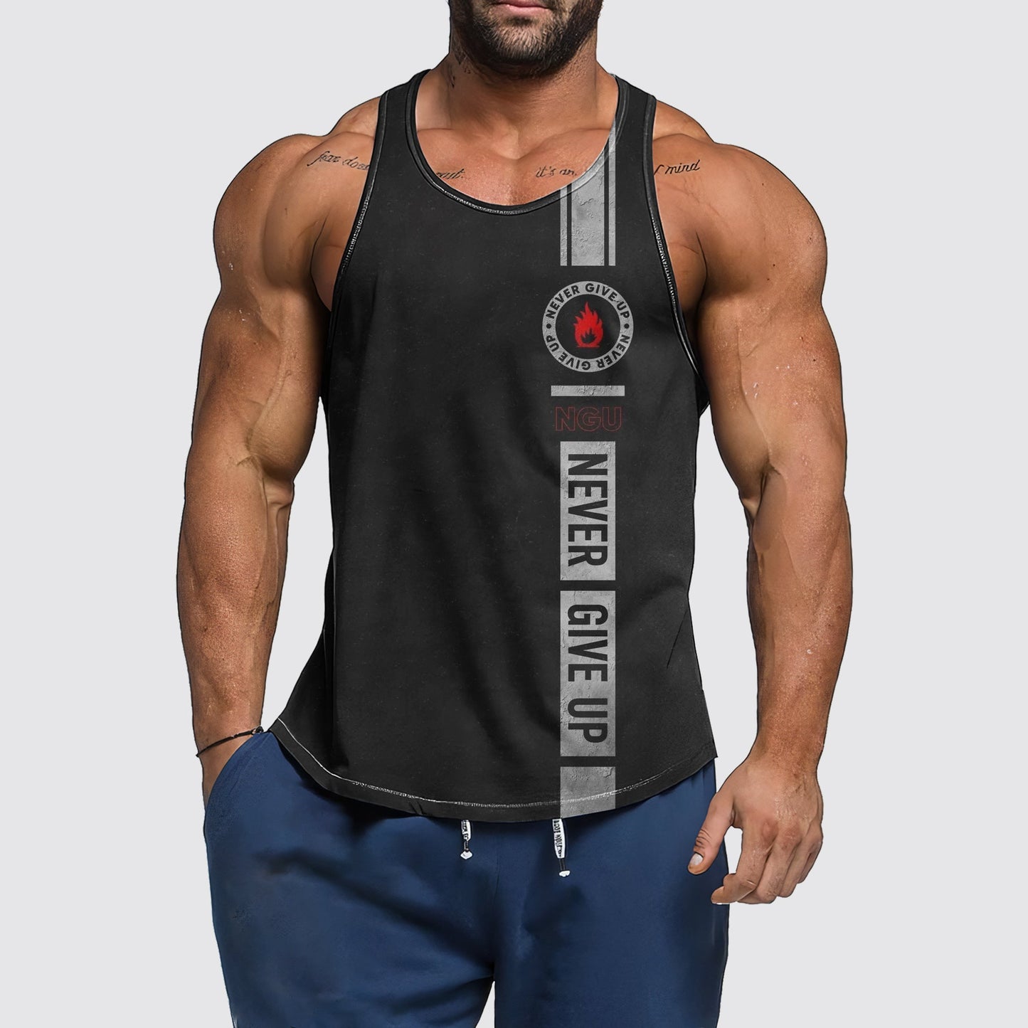 Ultimate Gym Tank Top for Men: Stay Cool and Comfy During Intense Workouts- AA06250