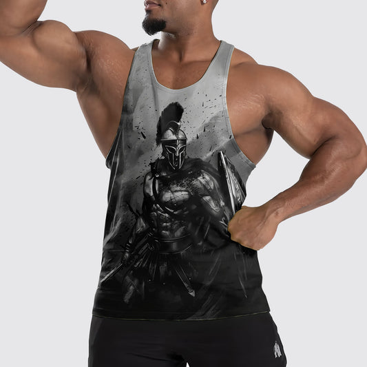 Warrior Spirit 3D Tank Top – Fierce Battle Artwork for Gym Warriors- AA06459