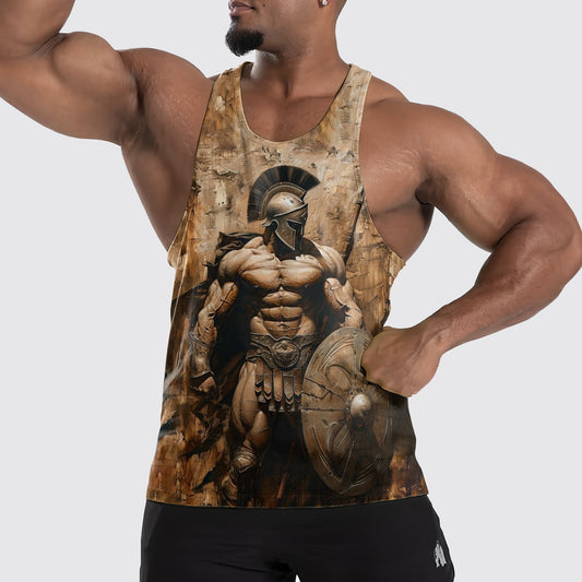 Warrior Spirit 3D Tank Top – Fierce Battle Artwork for Gym Warriors- AA06464