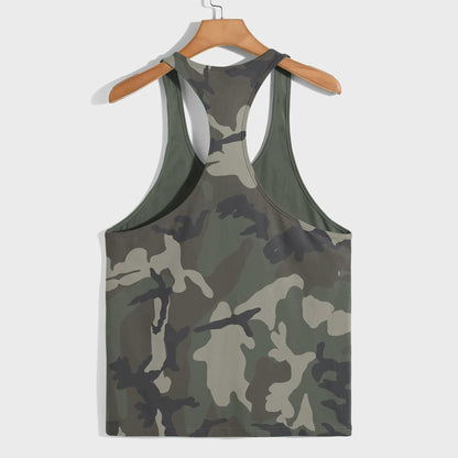 Camo Racerback Tank Top – Tactical Strength for Bodybuilders- AA07069