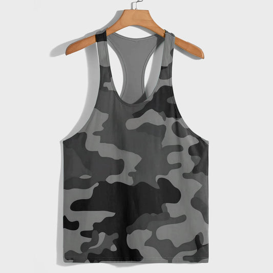 Camo Racerback Tank Top – Tactical Strength for Bodybuilders- AA07072