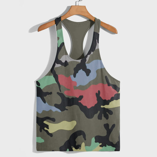 Camo Racerback Tank Top – Tactical Strength for Bodybuilders- AA07077
