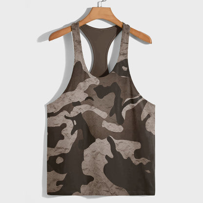 Camo Racerback Tank Top – Tactical Strength for Bodybuilders- AA07082