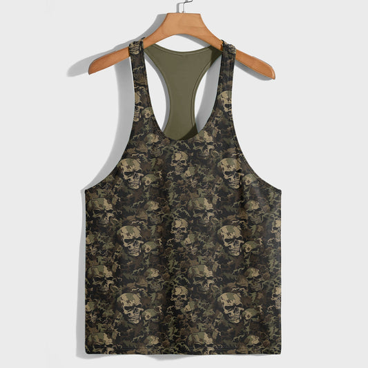 Camo Racerback Tank Top – Tactical Strength for Bodybuilders- AA07092