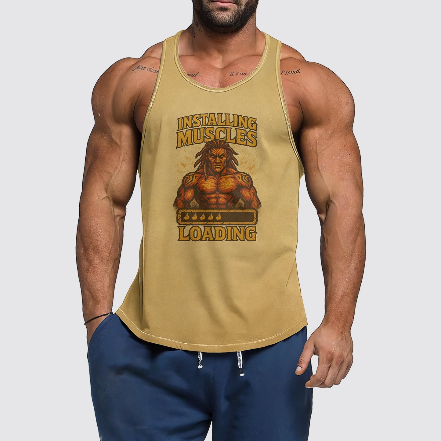 Ultimate Gym Tank Top for Men: Stay Cool and Comfy During Intense Workouts- AA07119