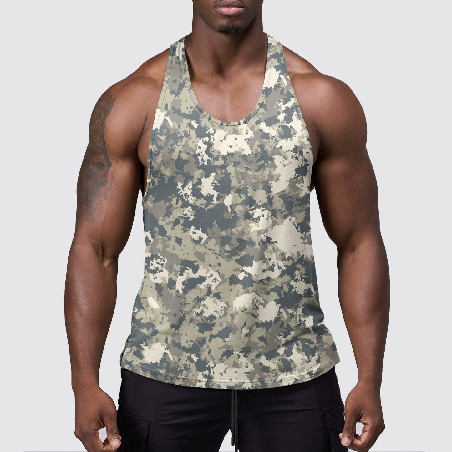 StealthFlex Camo Tank Top- Performance Fit for Bodybuilders- AA07457