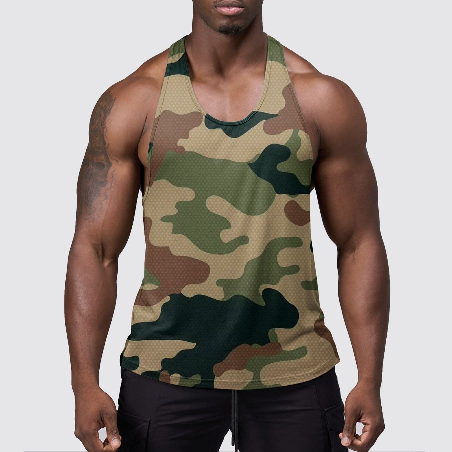 StealthFlex Camo Tank Top- Performance Fit for Bodybuilders- AA07500