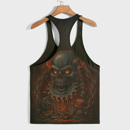 Skull 3D Racerback Tank Top- AA07563