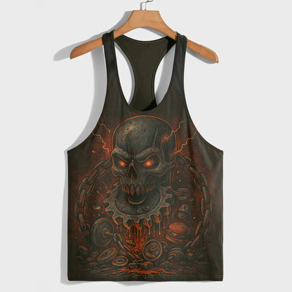 Skull 3D Racerback Tank Top- AA07563