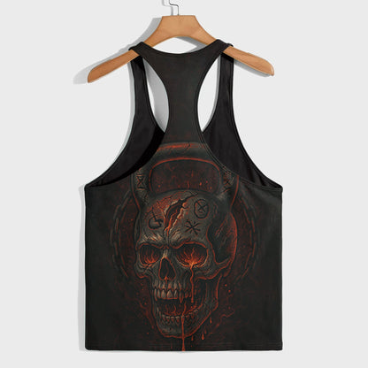 Skull 3D Racerback Tank Top- AA07568