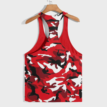 Camo Racerback Tank Top – Tactical Strength for Bodybuilders- AA07588