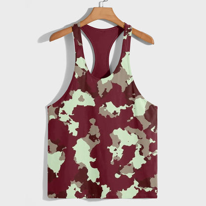 Camo Racerback Tank Top – Tactical Strength for Bodybuilders- AA07600