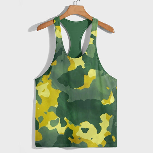 Camo Racerback Tank Top – Tactical Strength for Bodybuilders- AA07602