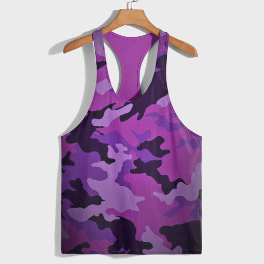 Camo Racerback Tank Top – Tactical Strength for Bodybuilders- AA07605