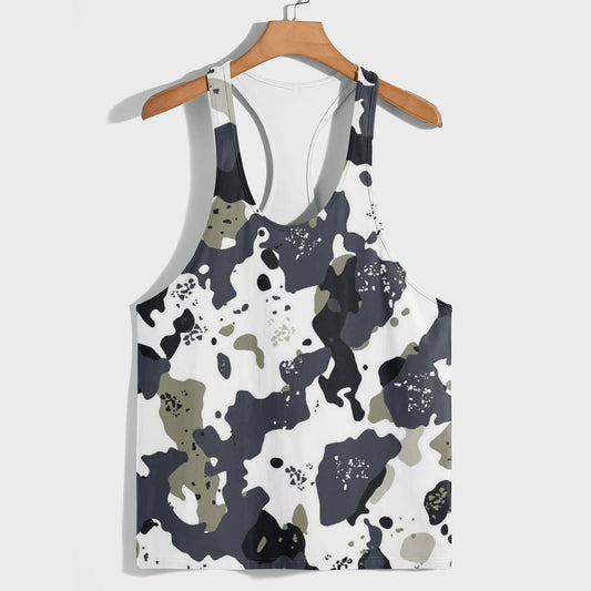 Camo Racerback Tank Top – Tactical Strength for Bodybuilders- AA07607