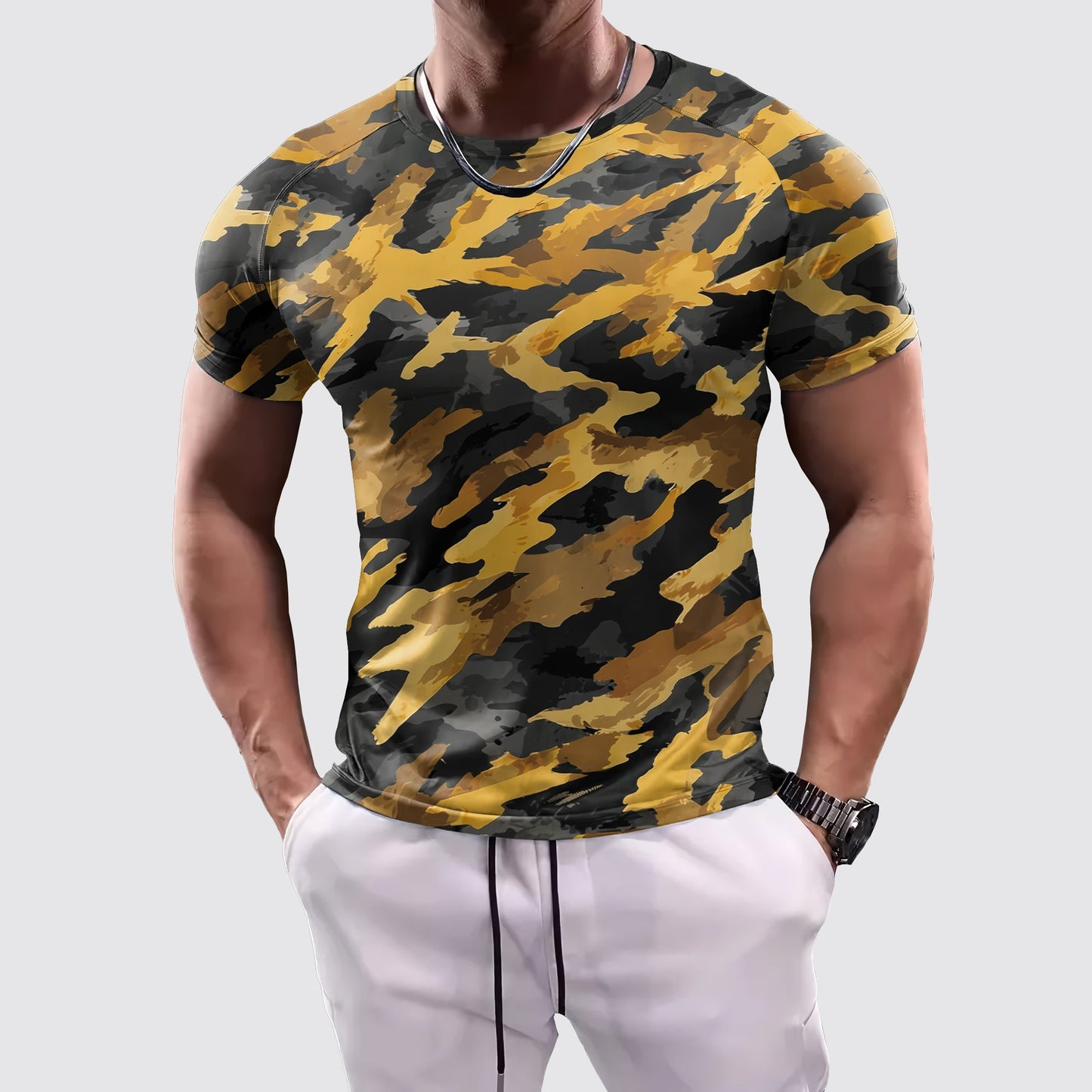 Camo Tight-Fitting Tee- AA07807
