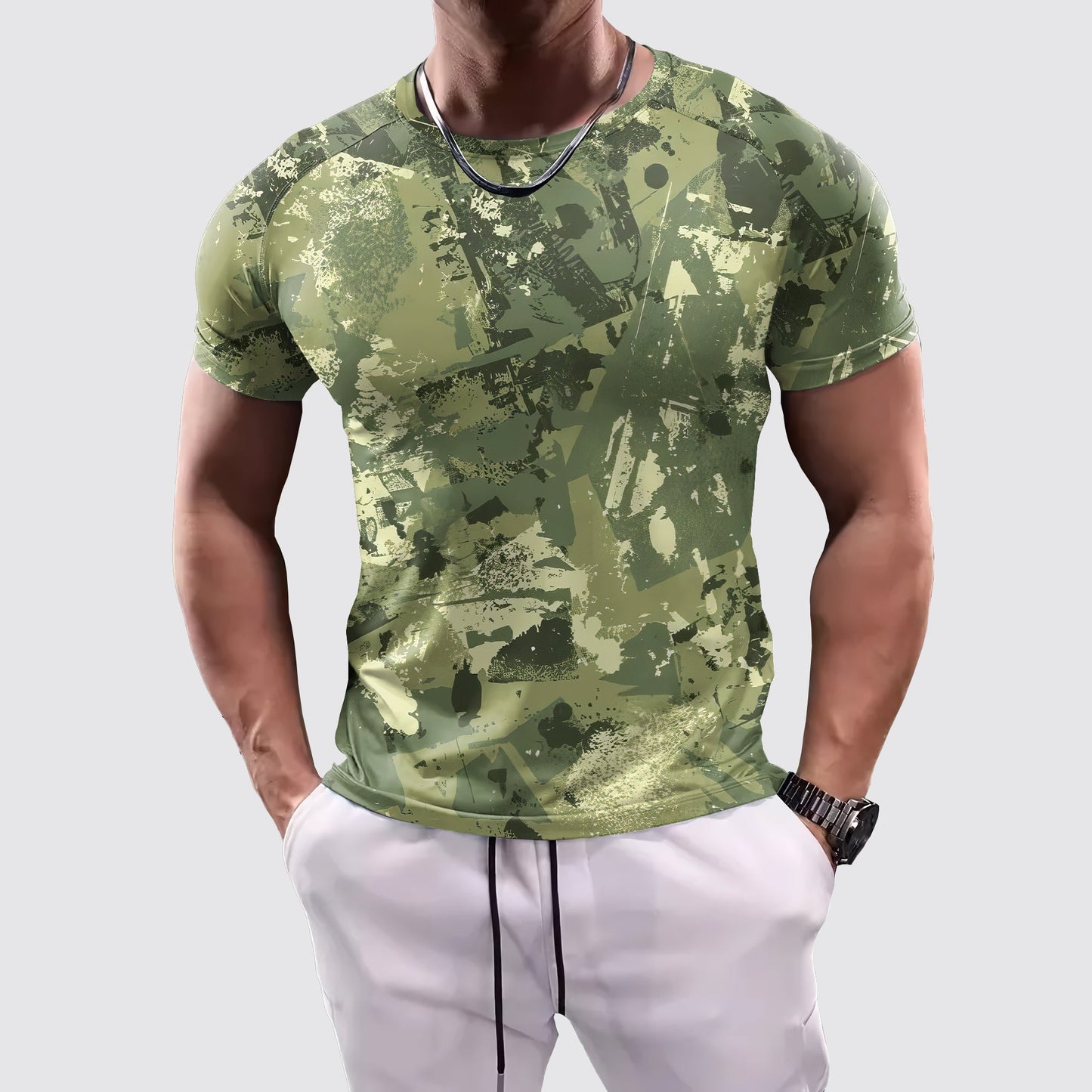 Camo Tight-Fitting Tee- AA07809