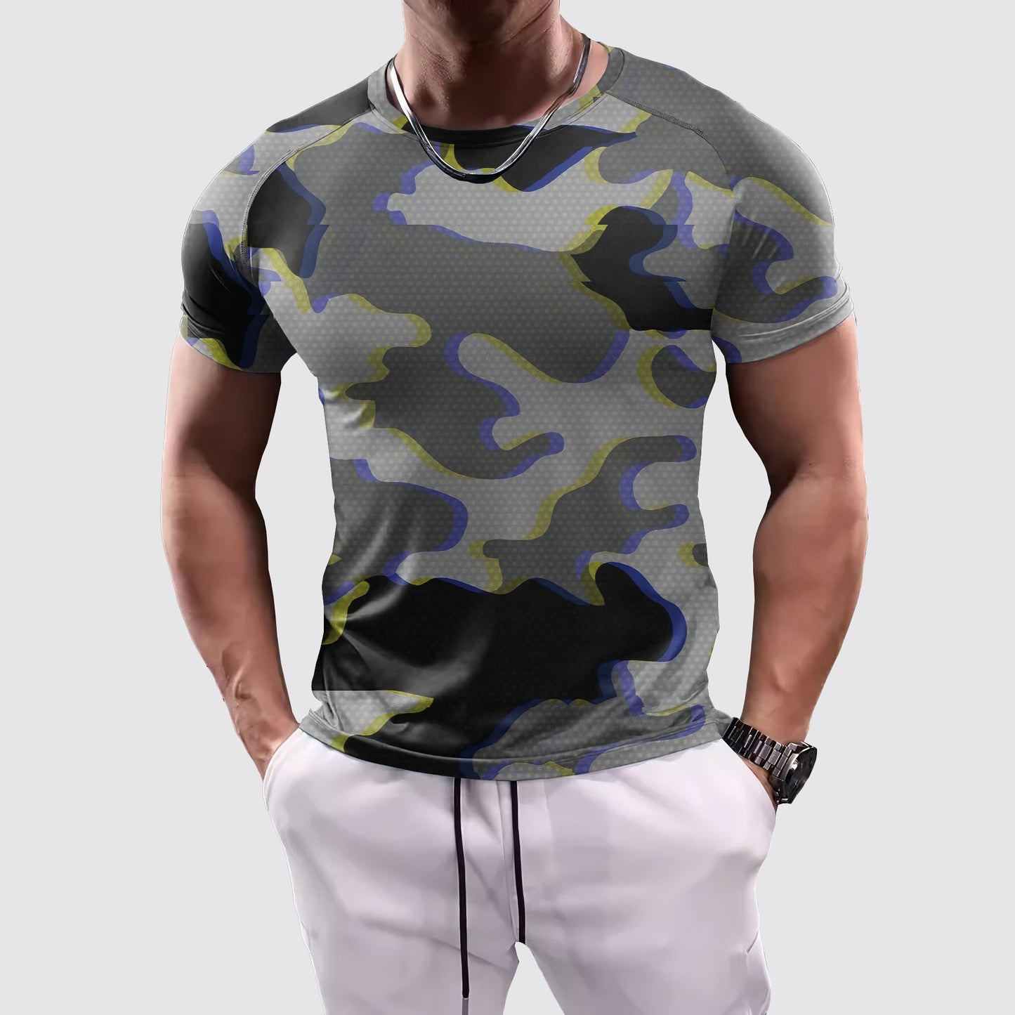 Camo Tight-Fitting Tee- AA07813