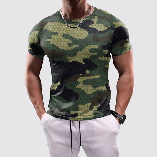 Camo Tight-Fitting Tee- AA07822
