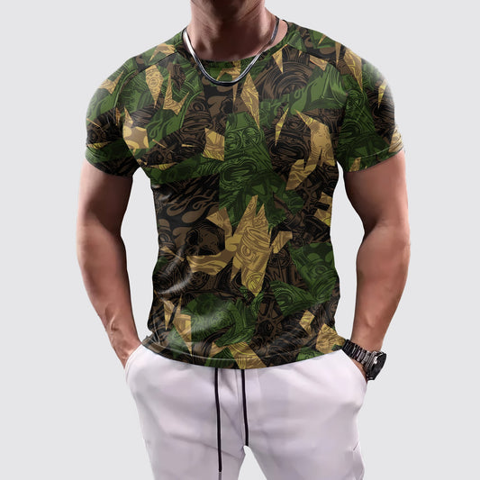 Camo Tight-Fitting Tee- AA07825