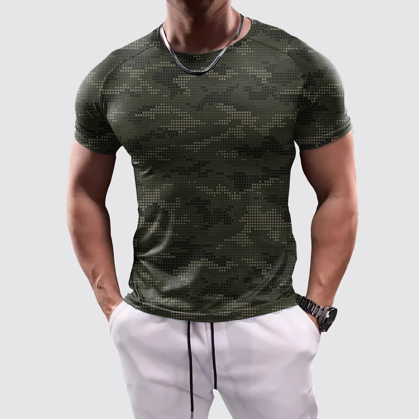 Camo Tight-Fitting Tee- AA07826