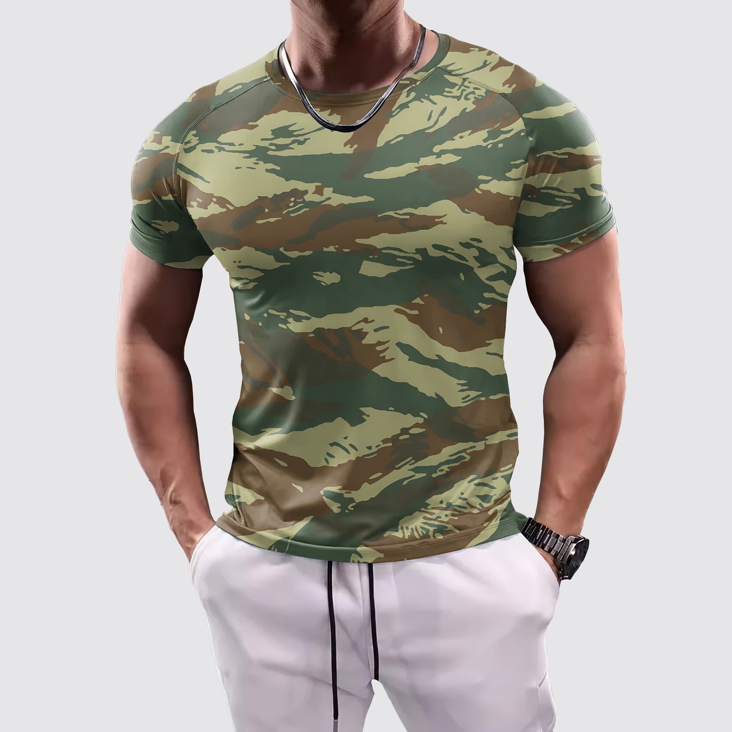 Camo Tight-Fitting Tee- AA07827