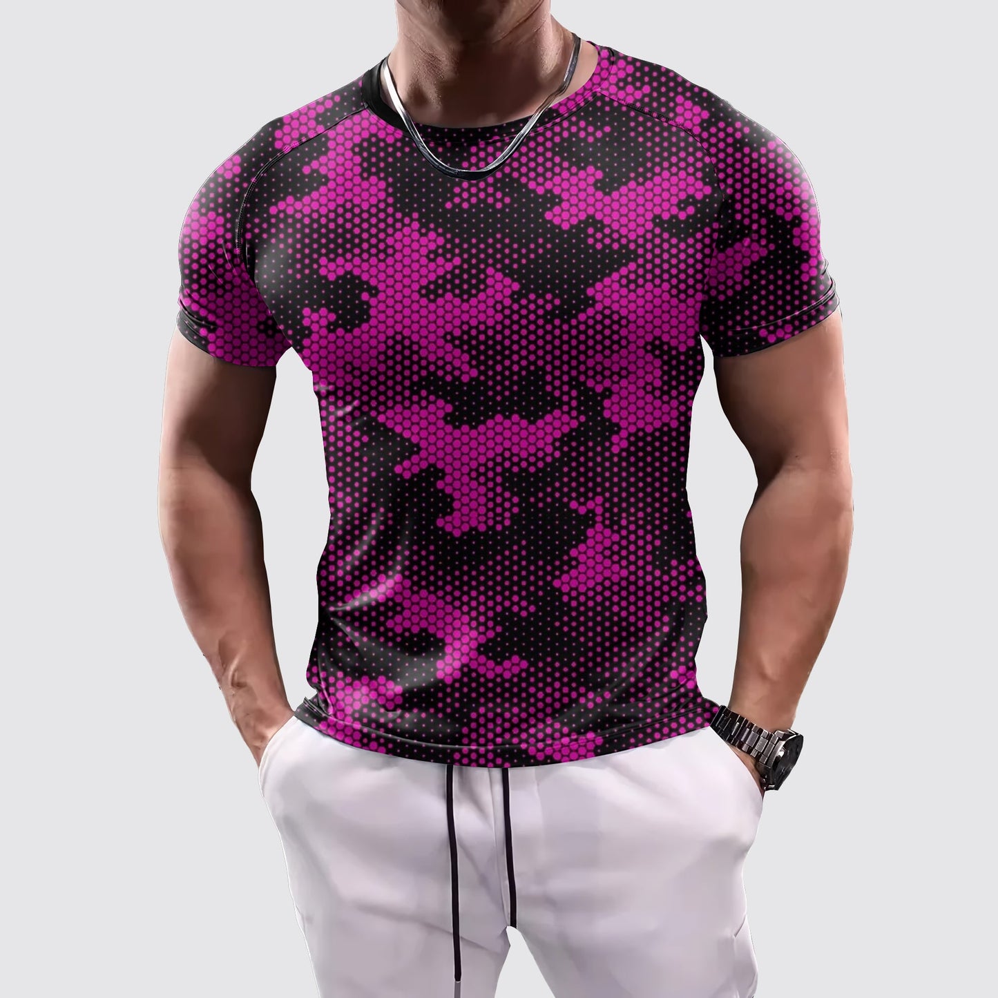 Camo Tight-Fitting Tee- AA07835