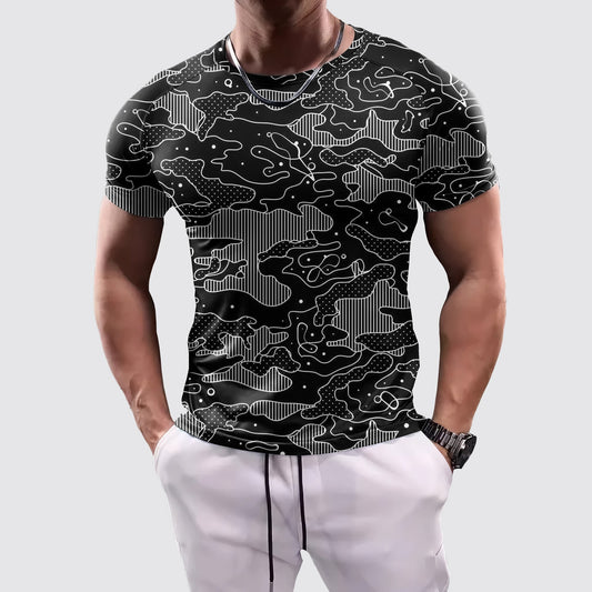 Camo Tight-Fitting Tee- AA07838