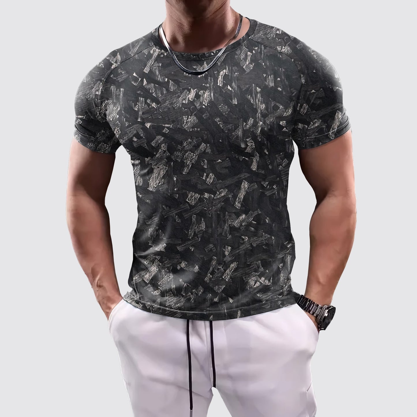 Camo Tight-Fitting Tee- AA07846