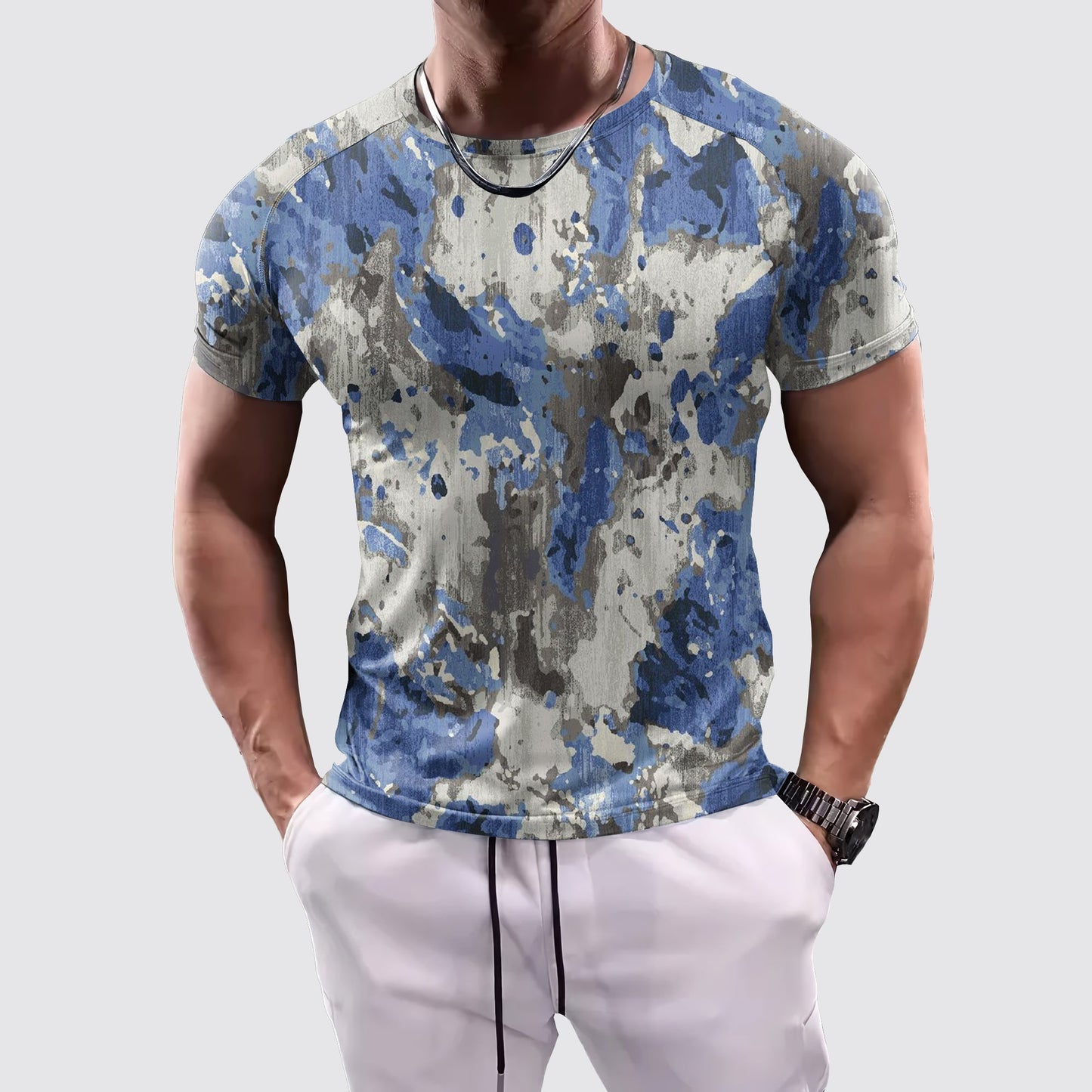 Camo Tight-Fitting Tee- AA07848